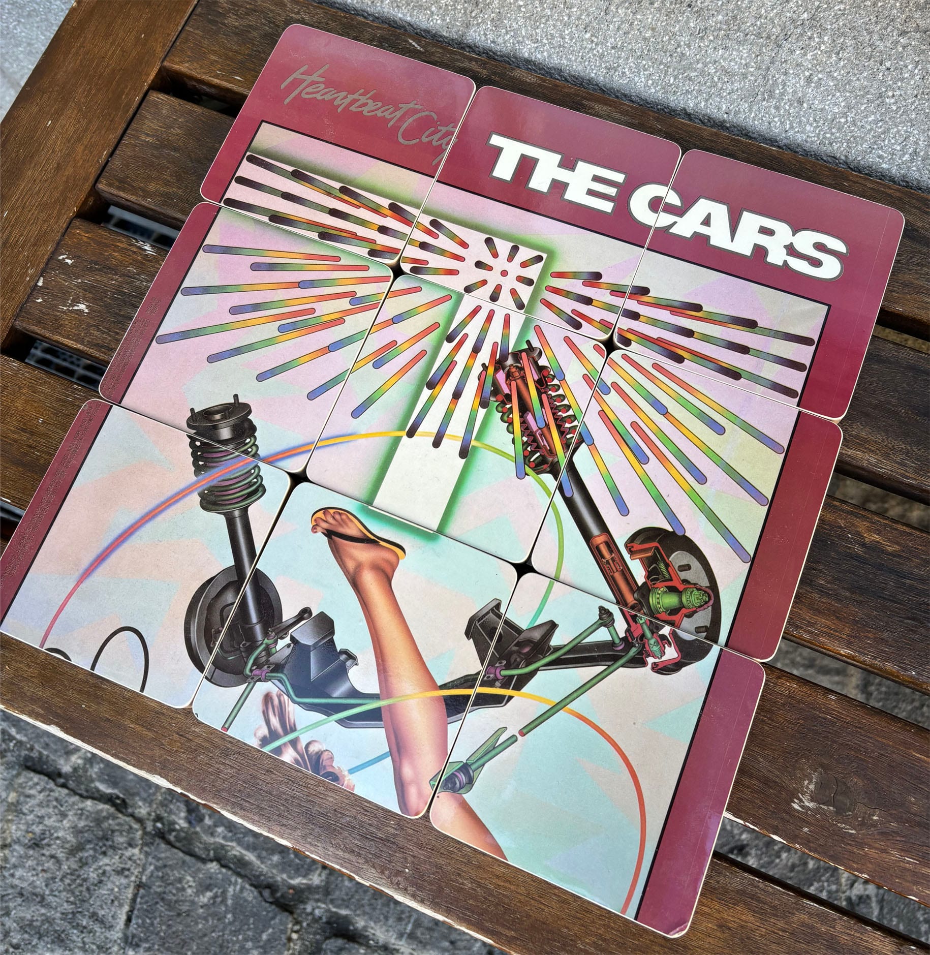 Handmade Vinyl Coasters / The Cars Heartbeat City (Kopie) — photo 2