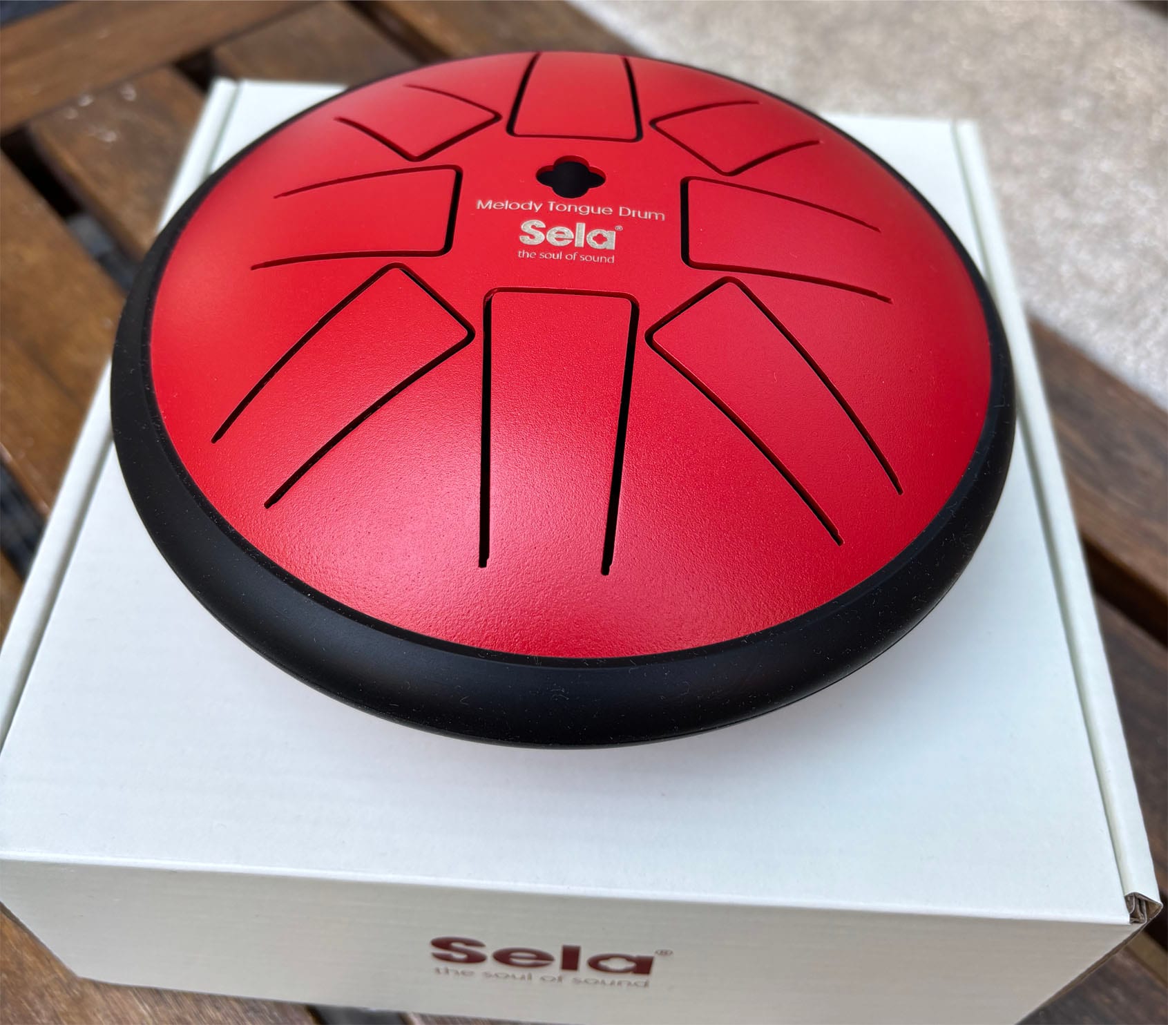 Sela Melody Tongue Drum 6“ F Minor Pentatonic Red